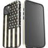 Black & White USA Flag iPhone 15 Plus Impact Case